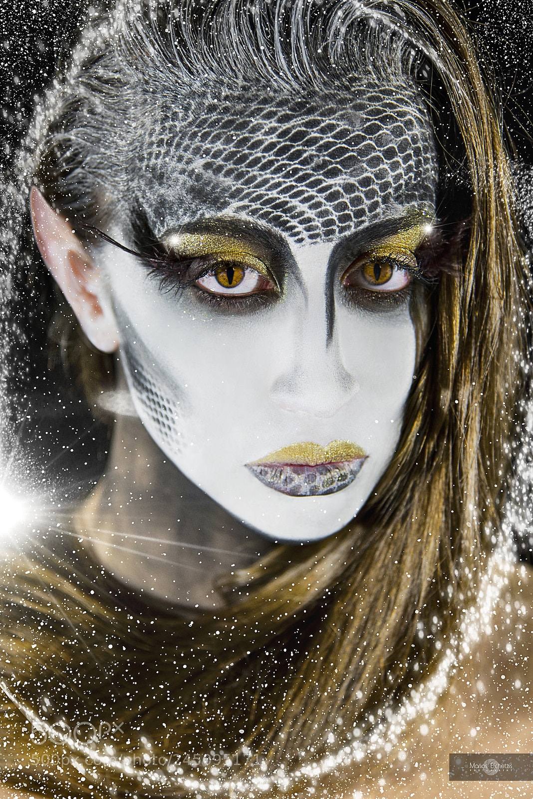 Nikon D610 sample photo. Glitter makeup portrait-04 photography