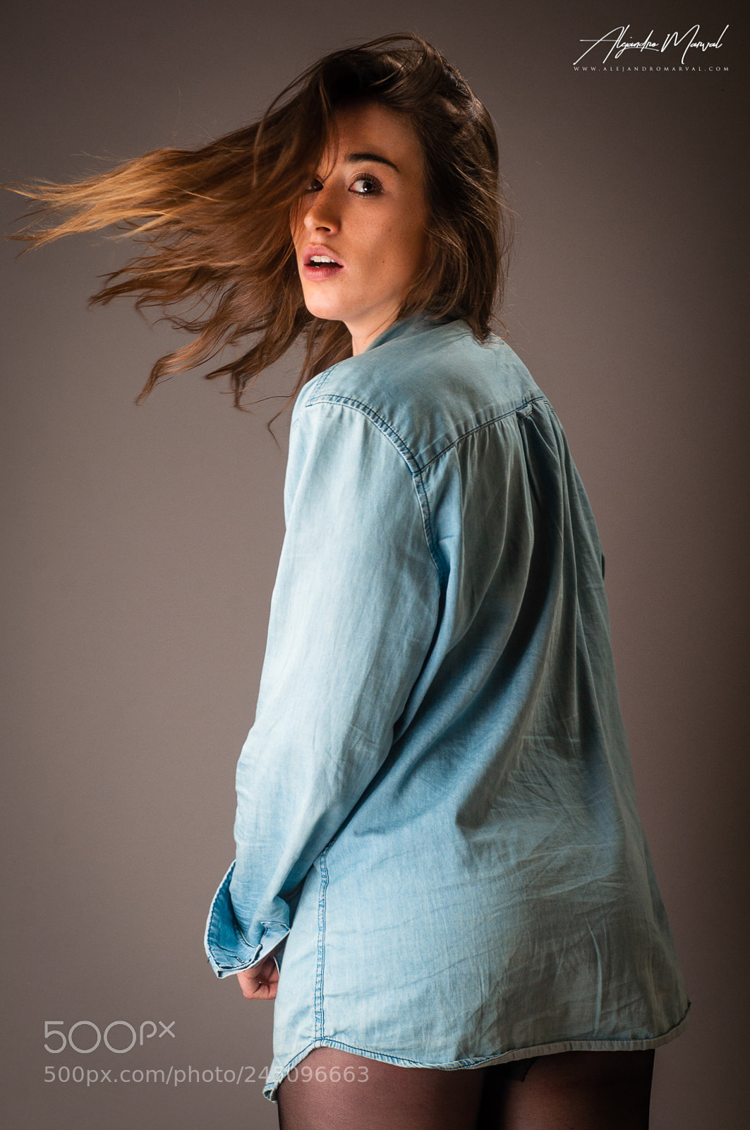 Nikon D90 sample photo. Megg in man tshirt photography