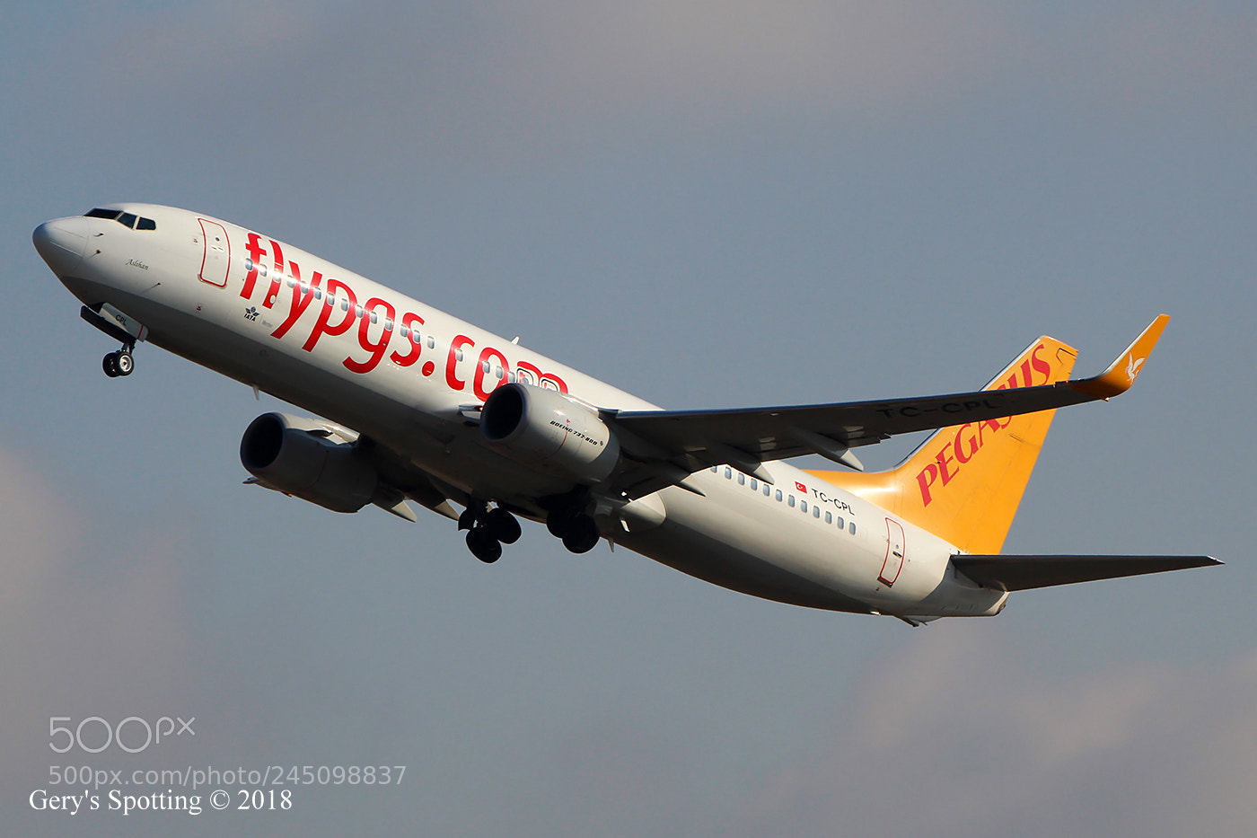 Canon EOS 1300D (EOS Rebel T6 / EOS Kiss X80) sample photo. Pegasus - boeing 737-800 photography