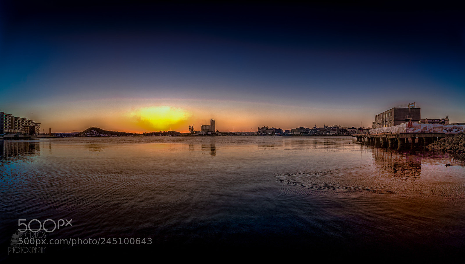 Canon EOS-1D X Mark II sample photo. Oslo port sunset photography