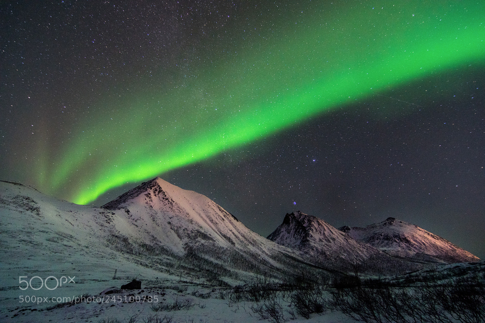 Pentax K-3 sample photo. Northern lights photography