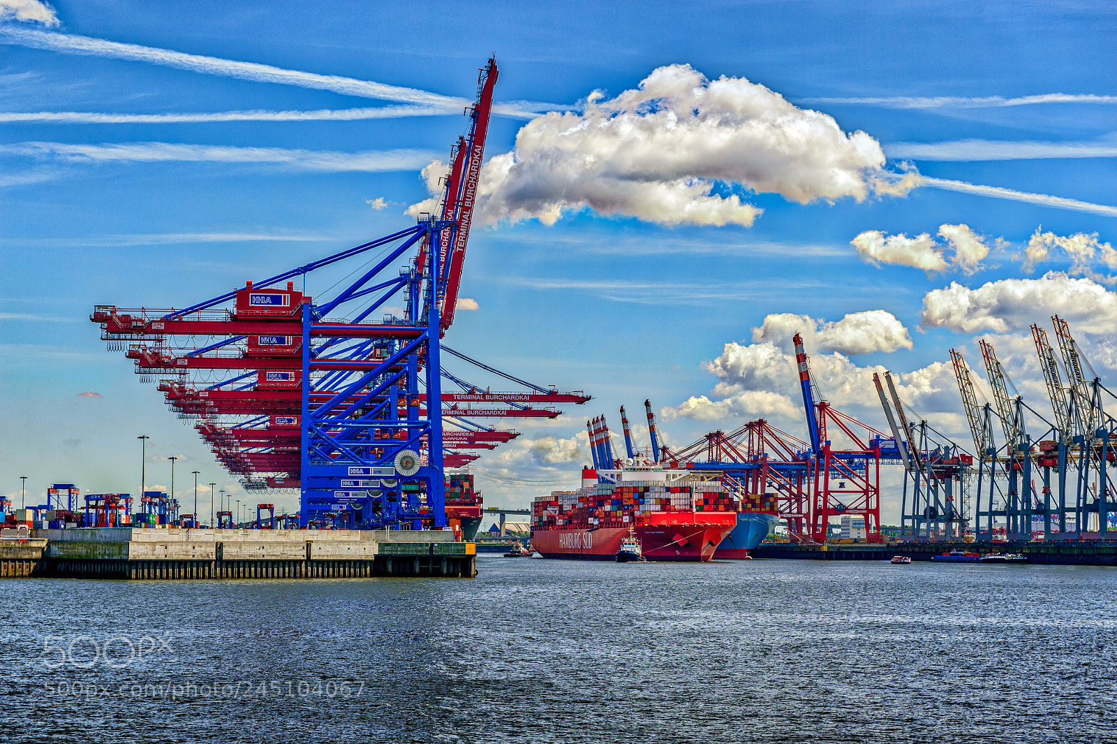 Nikon D4S sample photo. Cranes @ harbor hamburg germany ! photography