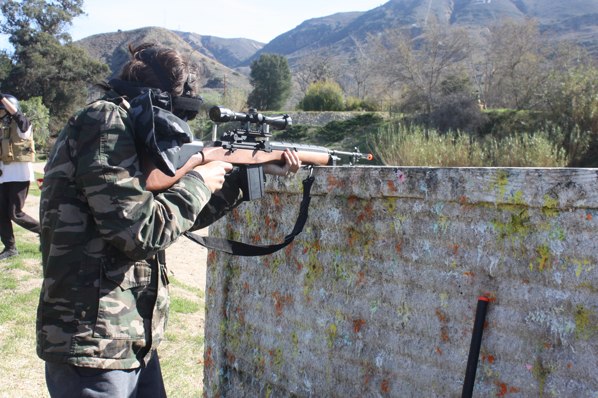 Canon EOS 450D (EOS Rebel XSi / EOS Kiss X2) sample photo. Dedicated sniper with m14 airsoft photography