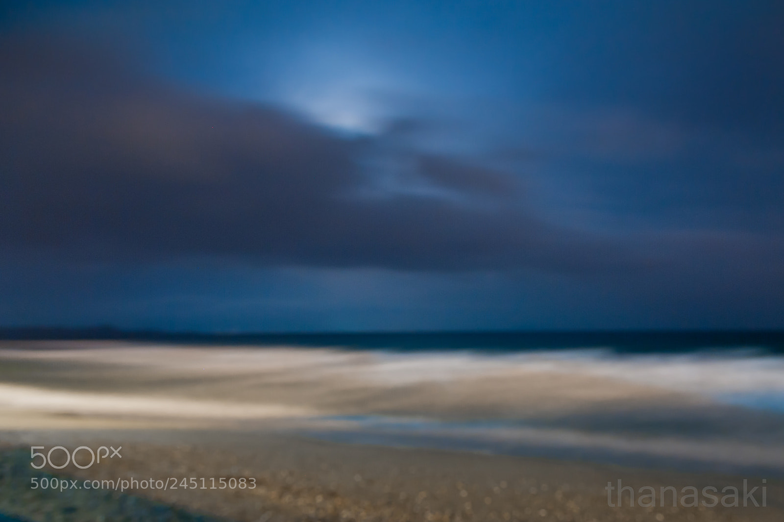 Nikon D700 sample photo. Moon and sea photography