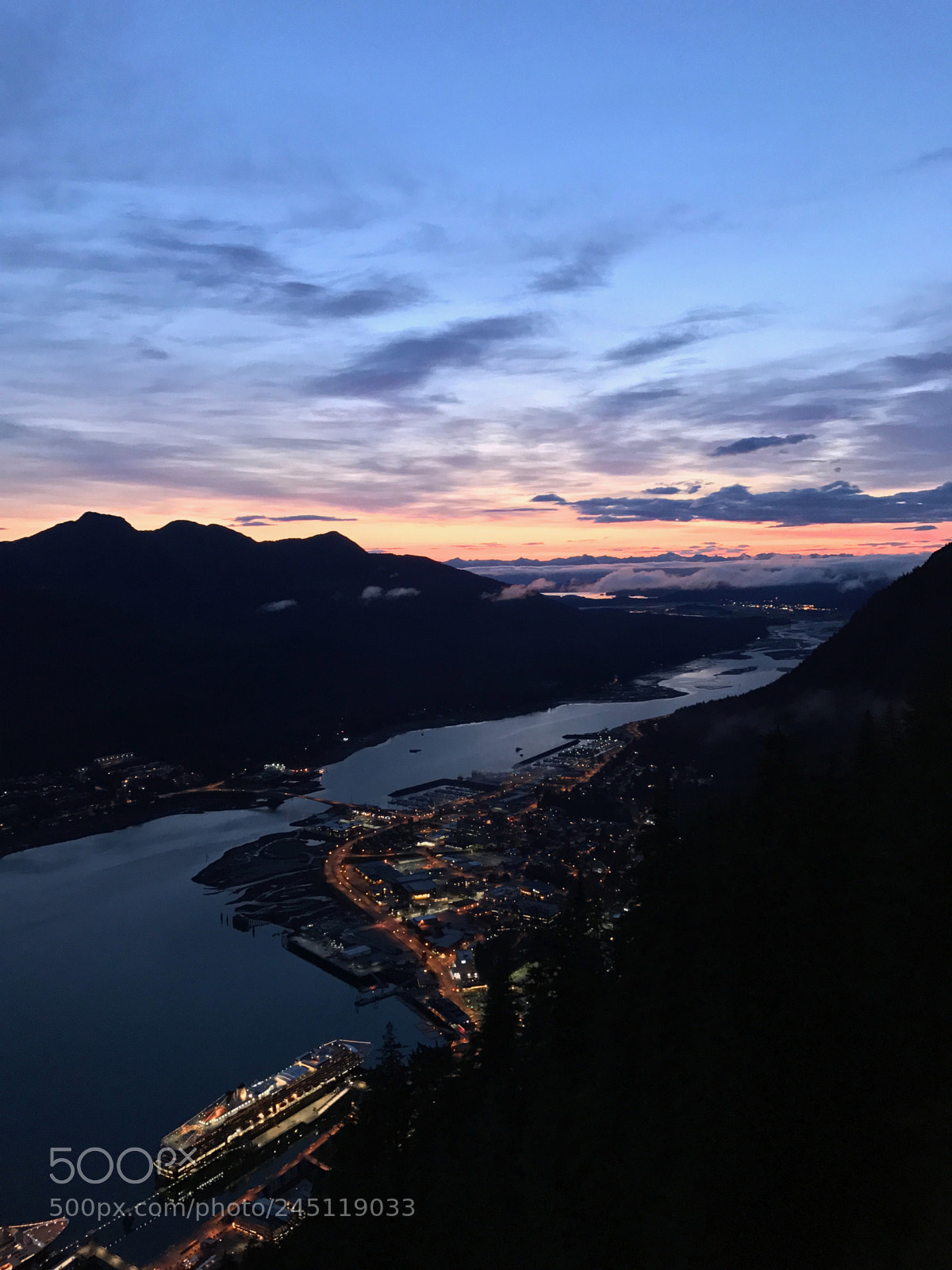 Apple iPhone 7 Plus sample photo. “juneau city lights” photography