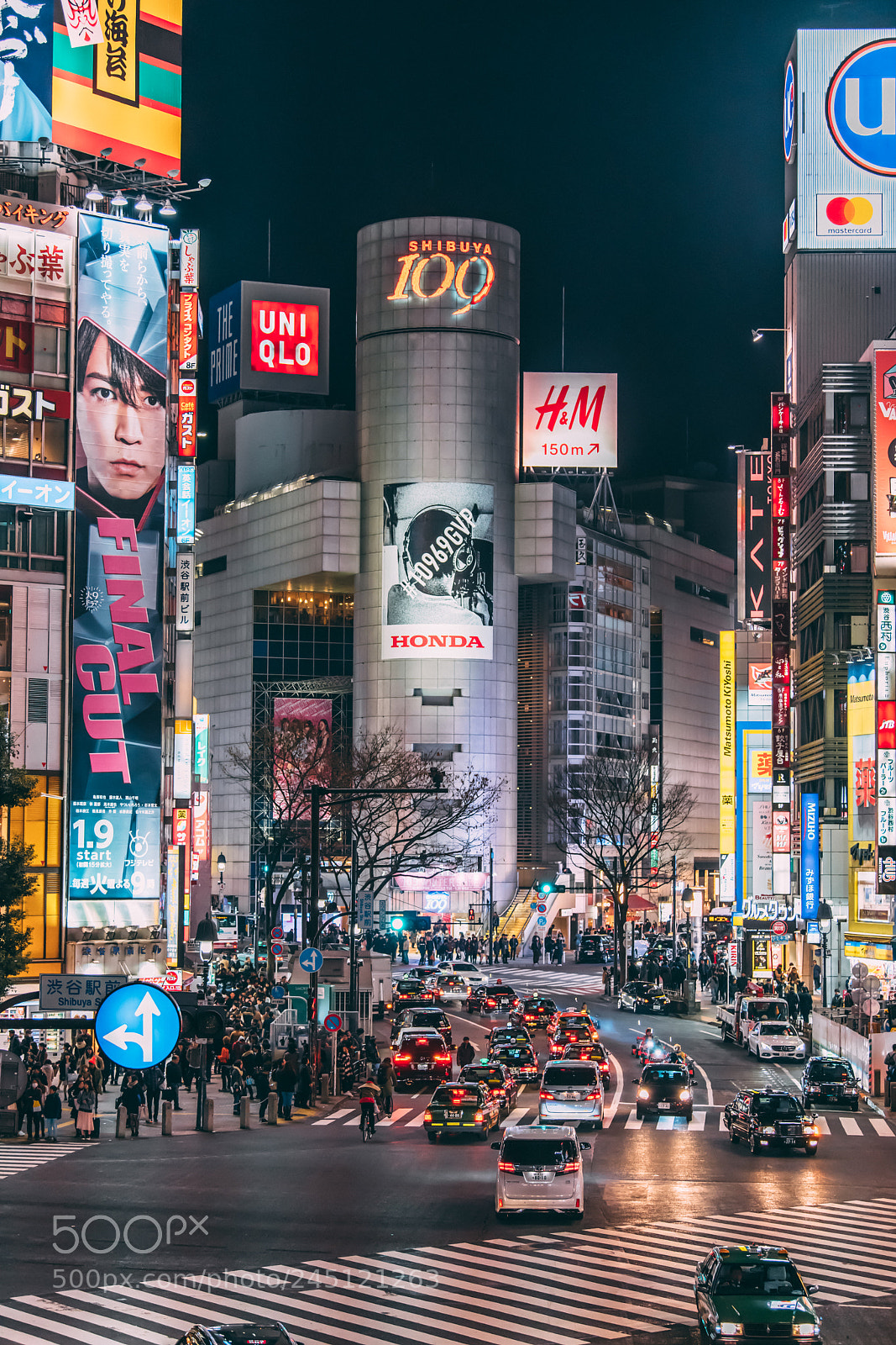 Nikon D850 sample photo. Shibuya iconic photography