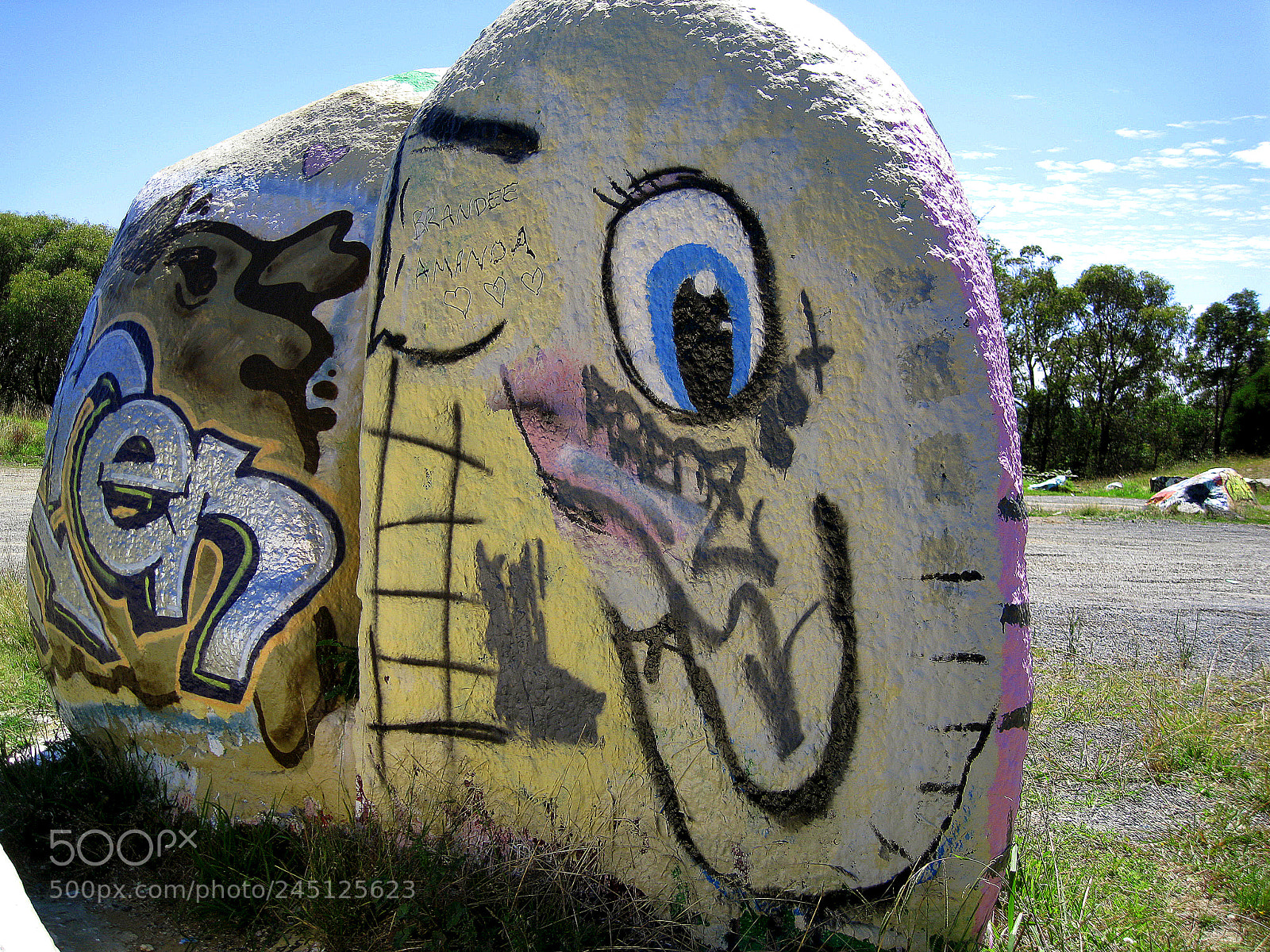 Canon DIGITAL IXUS 960 IS sample photo. Graffiti rock beaconsfield victoria photography