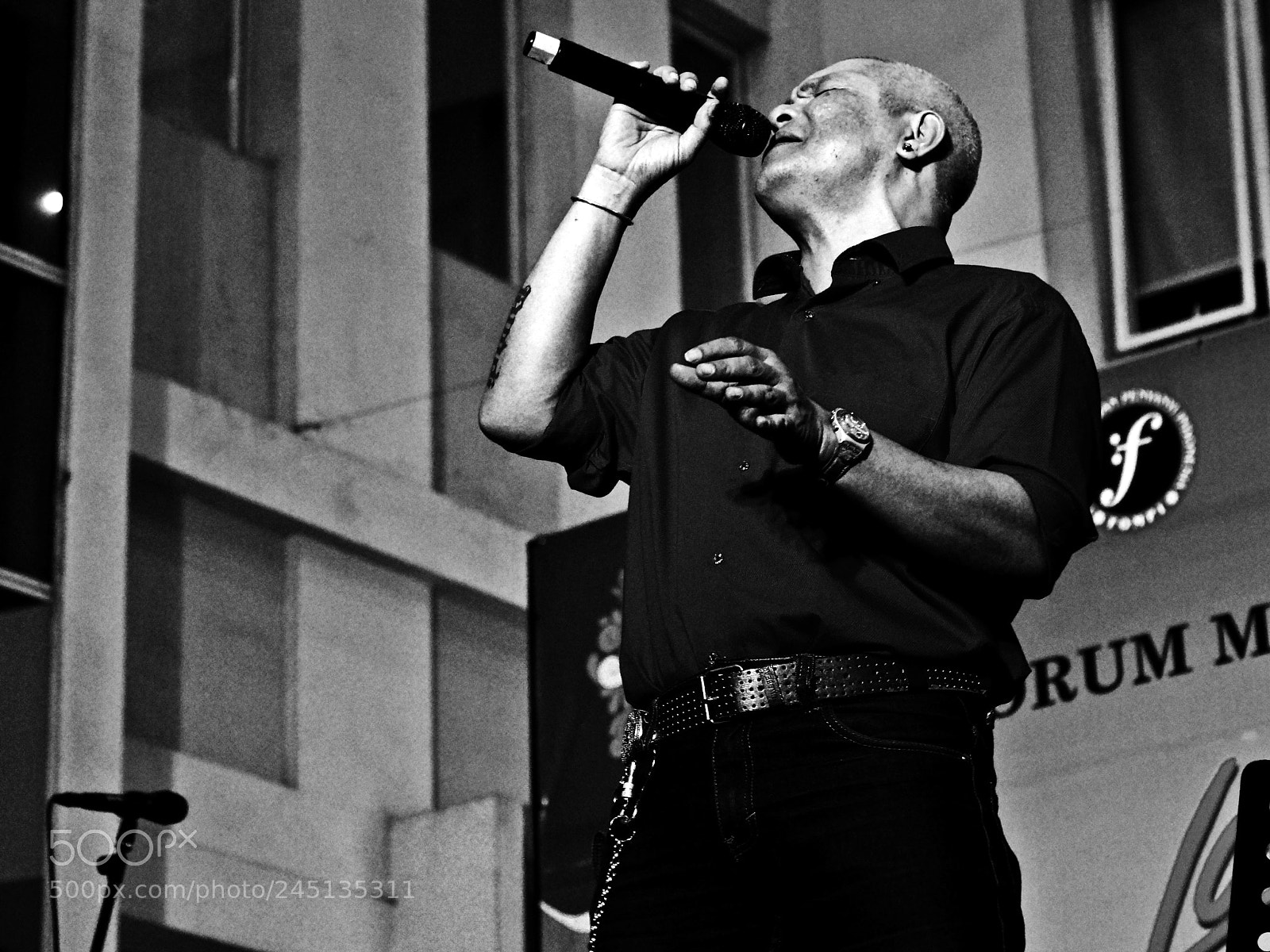 Sony SLT-A58 sample photo. Old singer on stage 2 photography