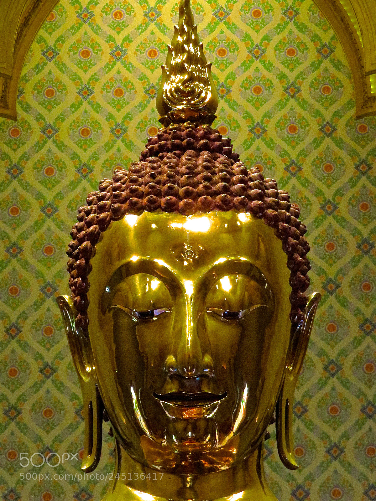 Canon PowerShot SX50 HS sample photo. Face of golden buddha photography