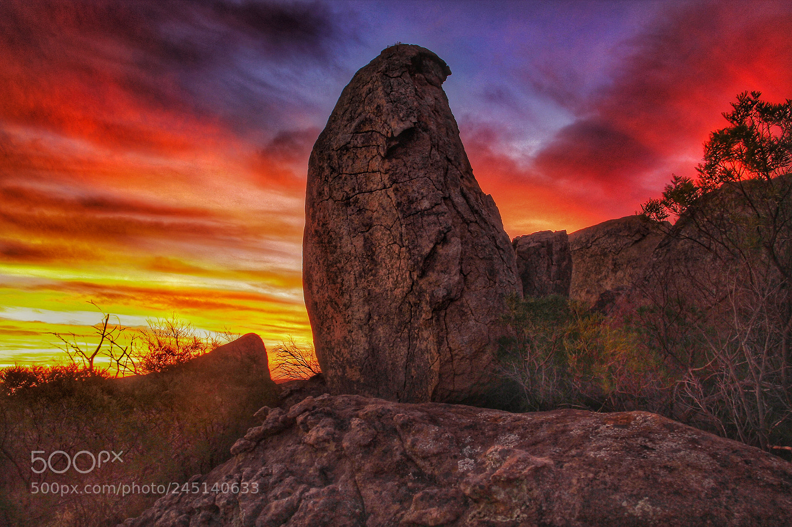 Canon EOS 60D sample photo. Granite tor at sunset photography