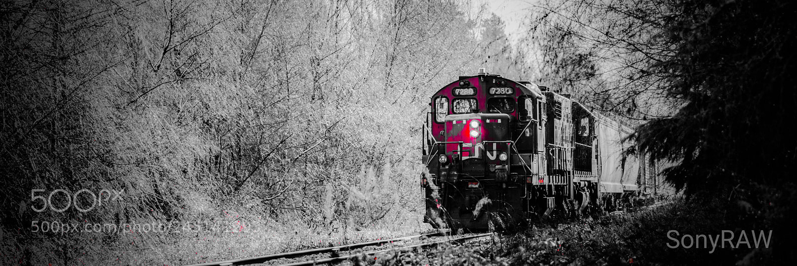 Sony a6500 sample photo. Winter railway photography