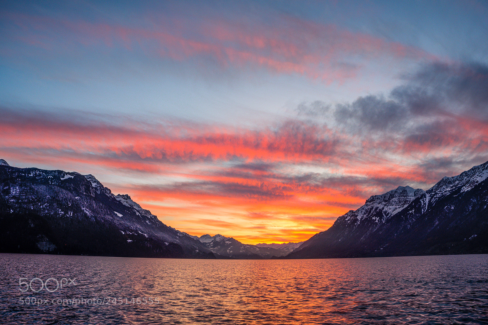 Olympus OM-D E-M1 sample photo. Brienz sunset photography