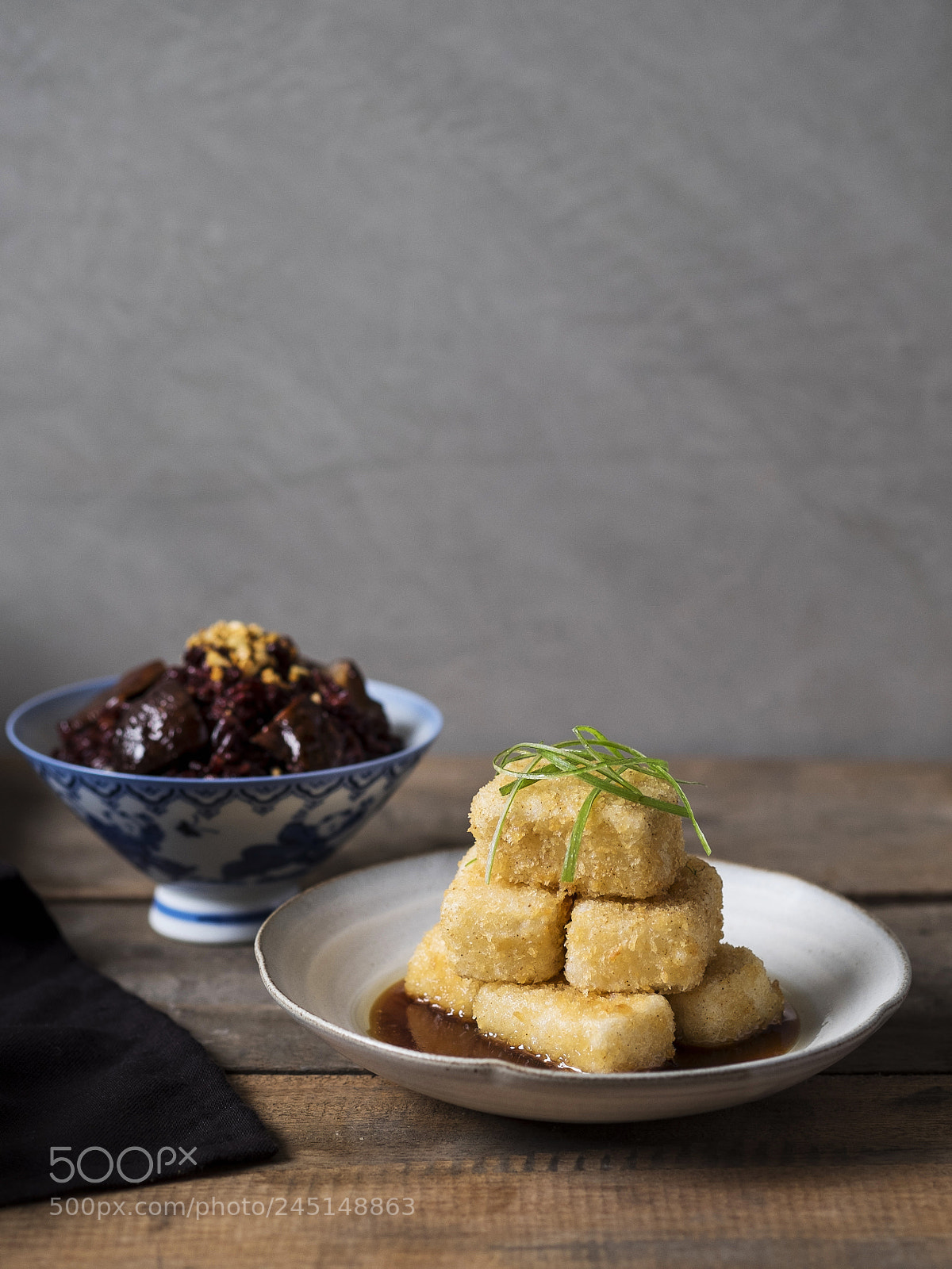 Fujifilm X-T1 sample photo. Agedashi tofu by chef photography