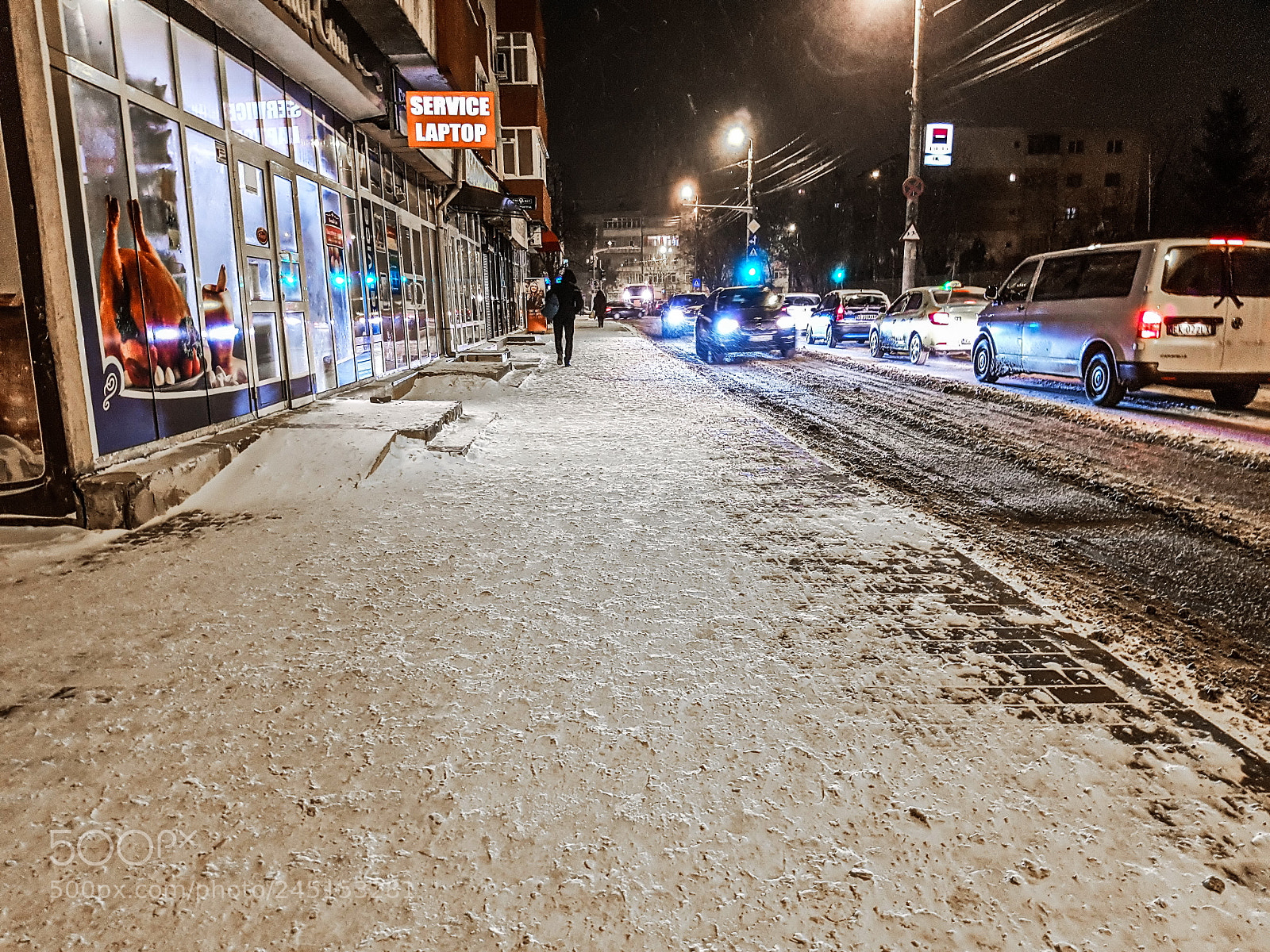Samsung Galaxy S7 Edge sample photo. Pavement with snow photography