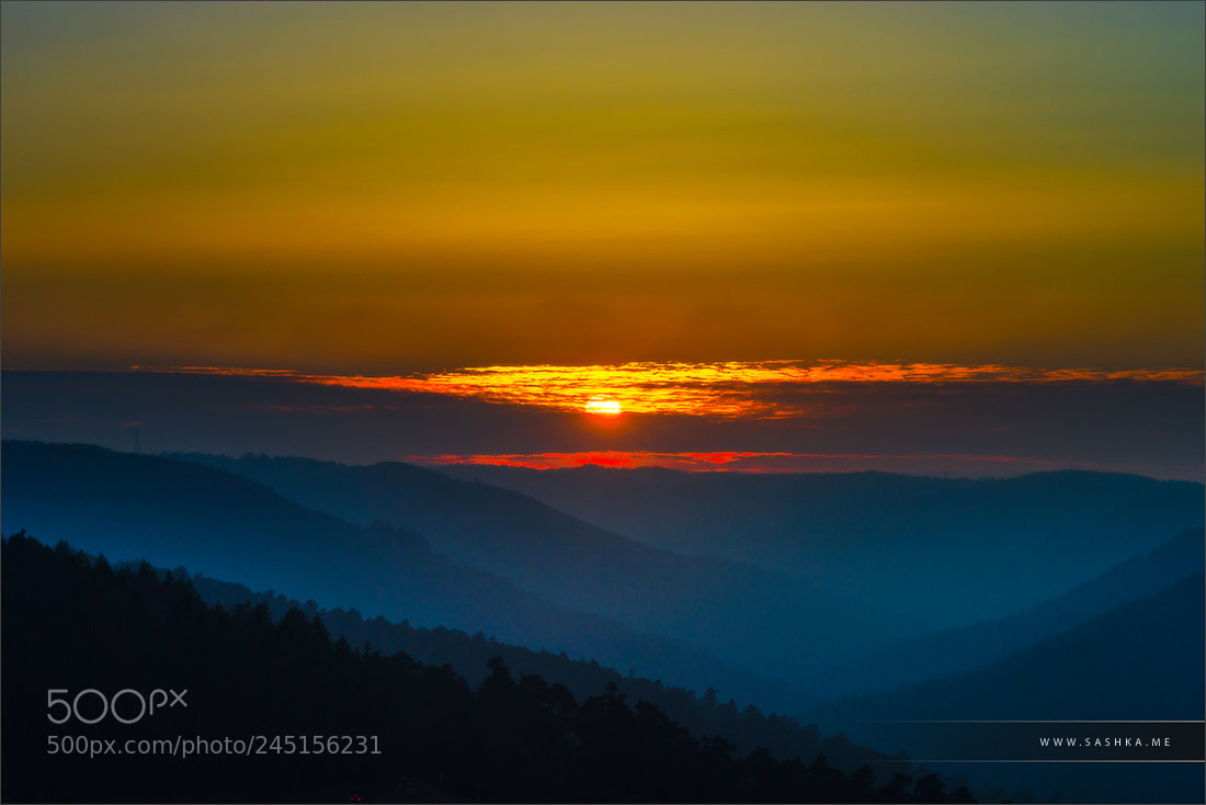 Sony a99 II sample photo. Sunset in vosges mountains photography