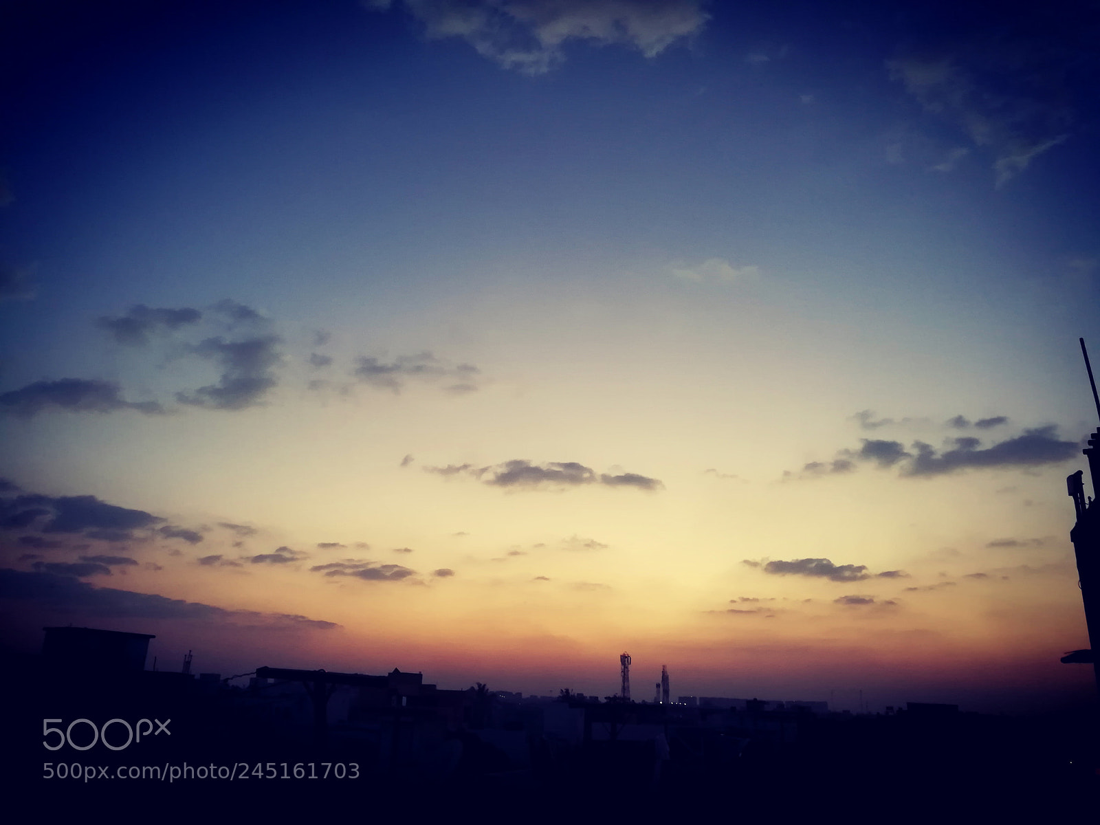 HUAWEI honor 6x sample photo. Evening sky photography