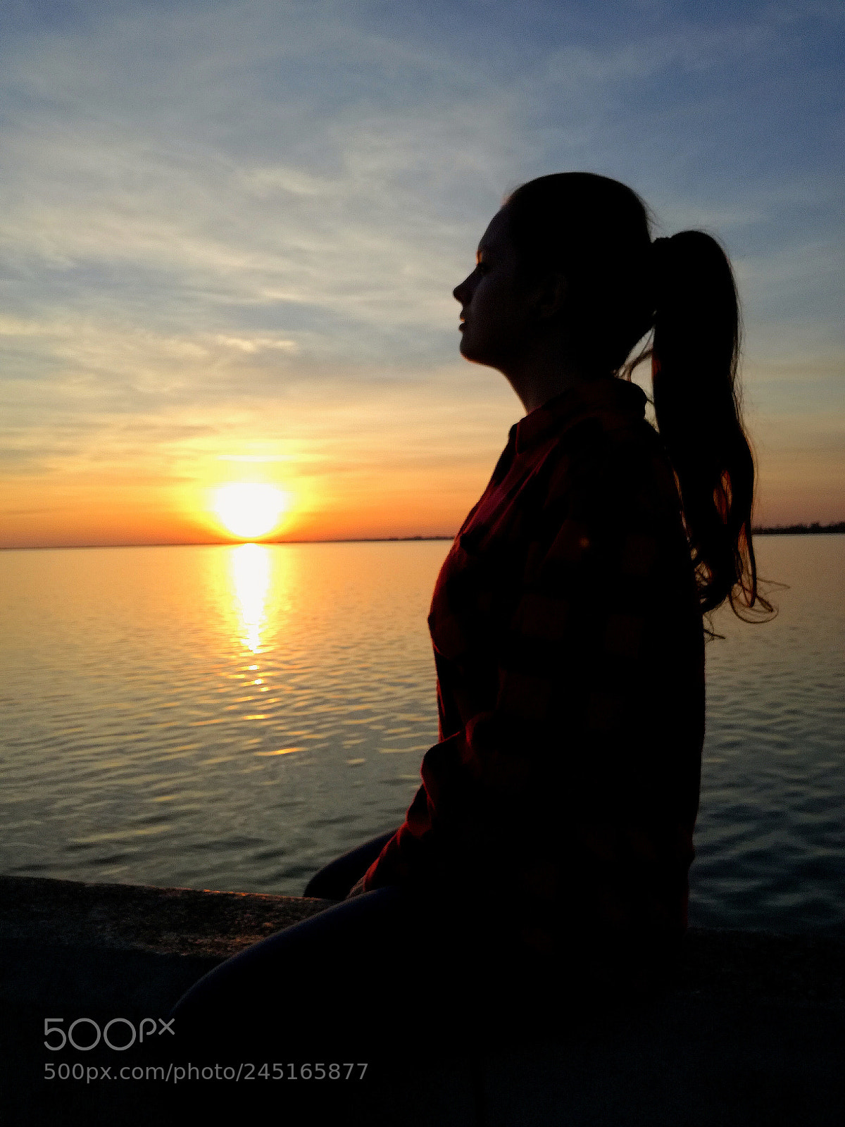 HUAWEI P9 LITE sample photo. Sundown with girl photography