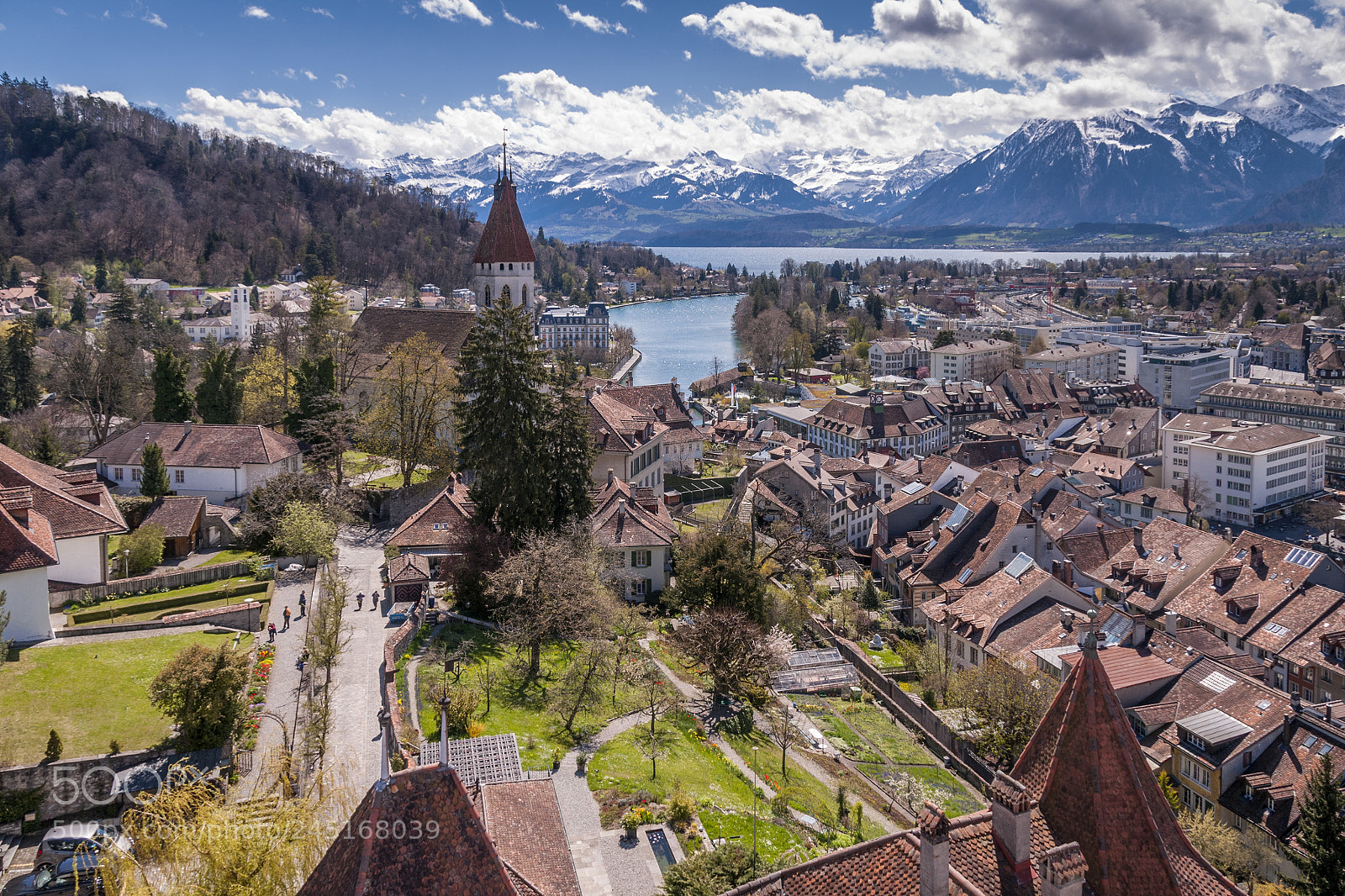 Nikon D300 sample photo. Thun from the castle photography