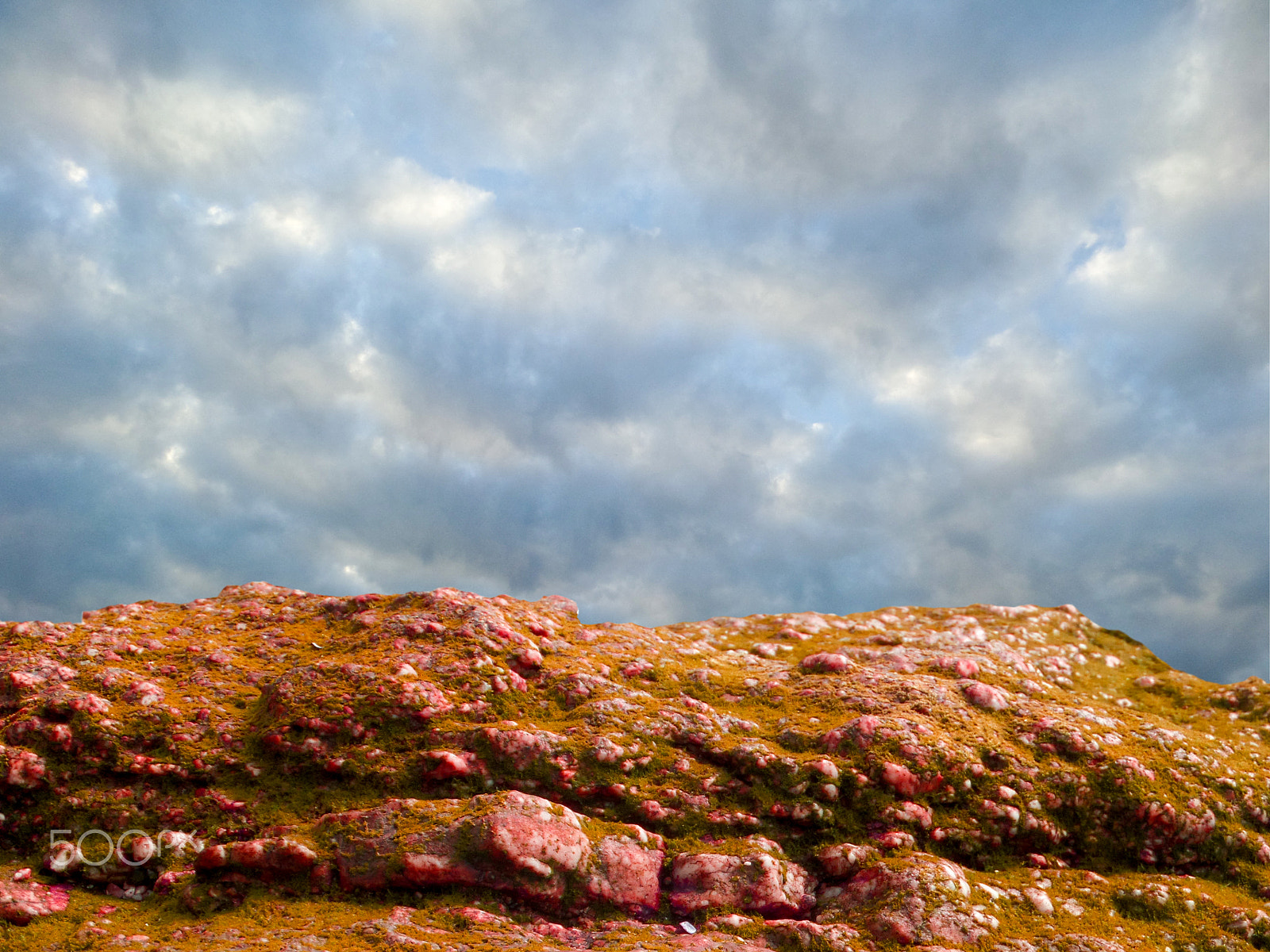 Samsung WB250F/WB251F/WB252F sample photo. Bronze moss on granite stone mountain dark sky photography