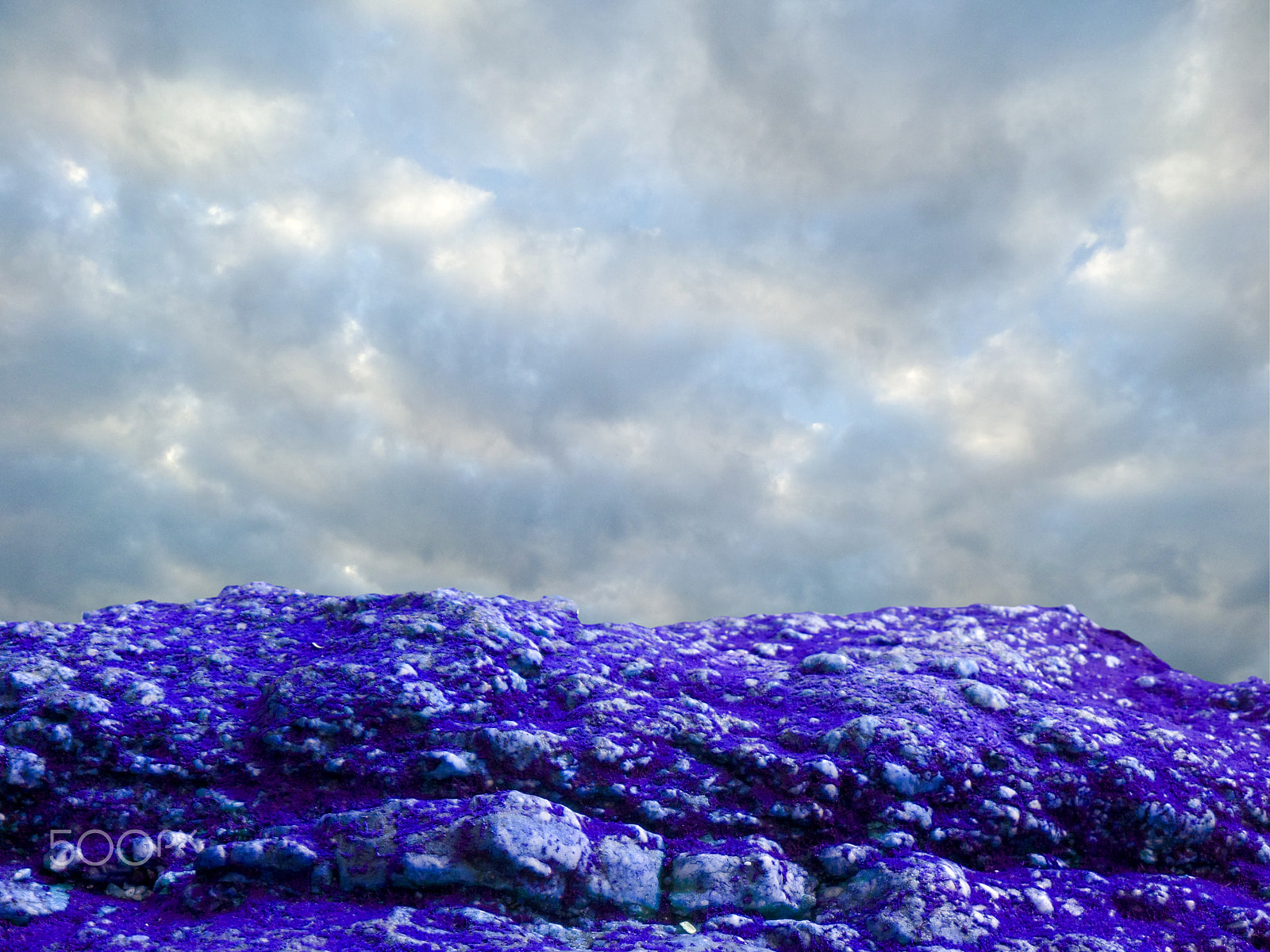 Samsung WB250F/WB251F/WB252F sample photo. Blue moss on granite stone mountain dark sky photography