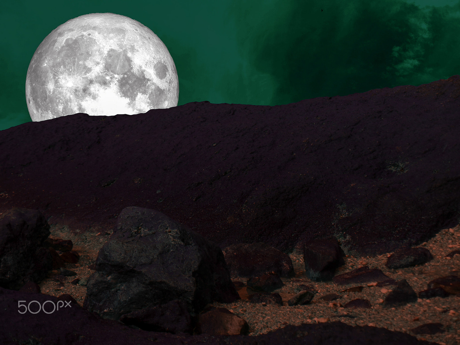 Samsung WB250F/WB251F/WB252F sample photo. Super blue full moon back on mountain photography