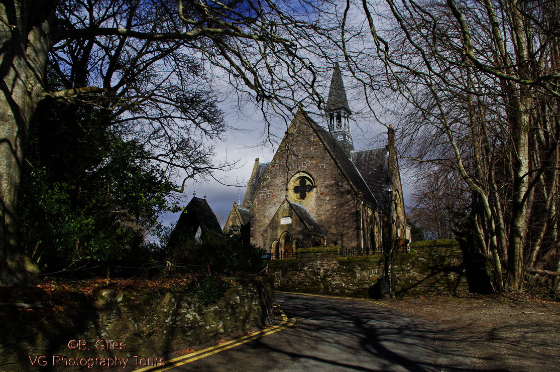 Pentax smc DA 18-55mm F3.5-5.6 AL WR sample photo. Church in luss photography
