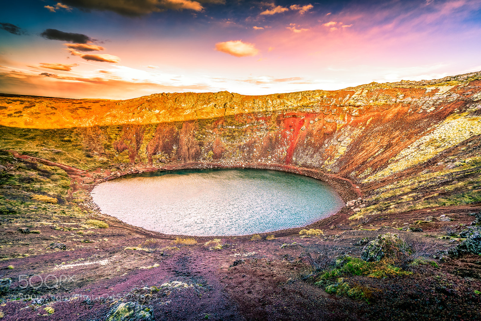 Sony a7R II sample photo. Kerid crater photography