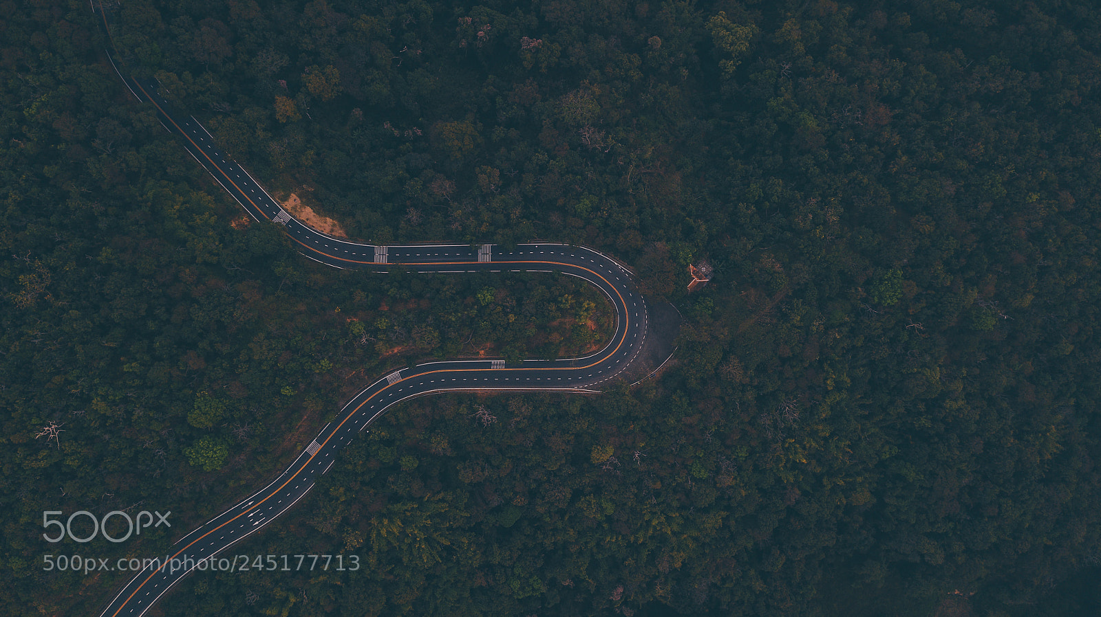 DJI FC220 sample photo. Mountain road photography