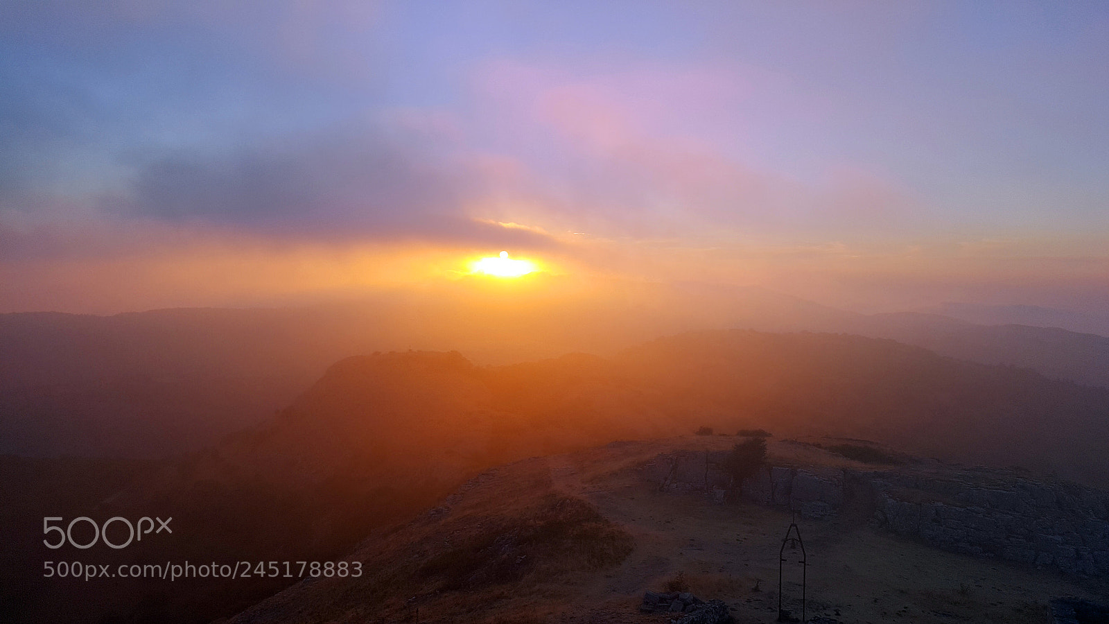 Samsung GALAXY S6 edge sample photo. Foggy sunset photography