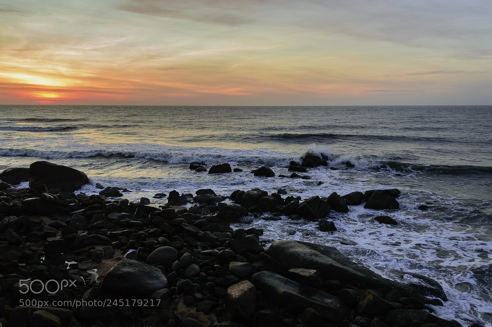 Nikon D3200 sample photo. Waves, rocks & light photography