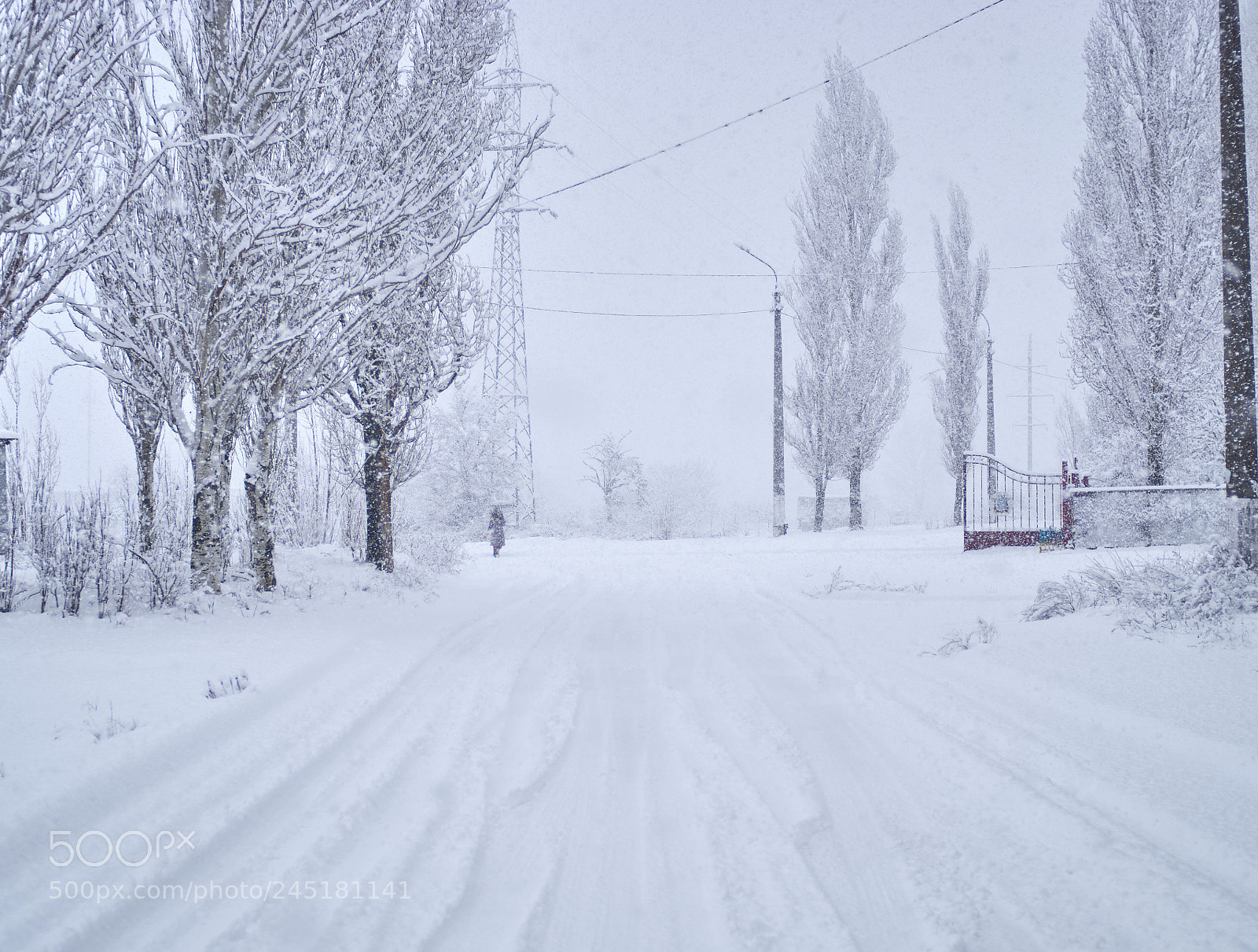 Pentax K-5 II sample photo. Snow road photography