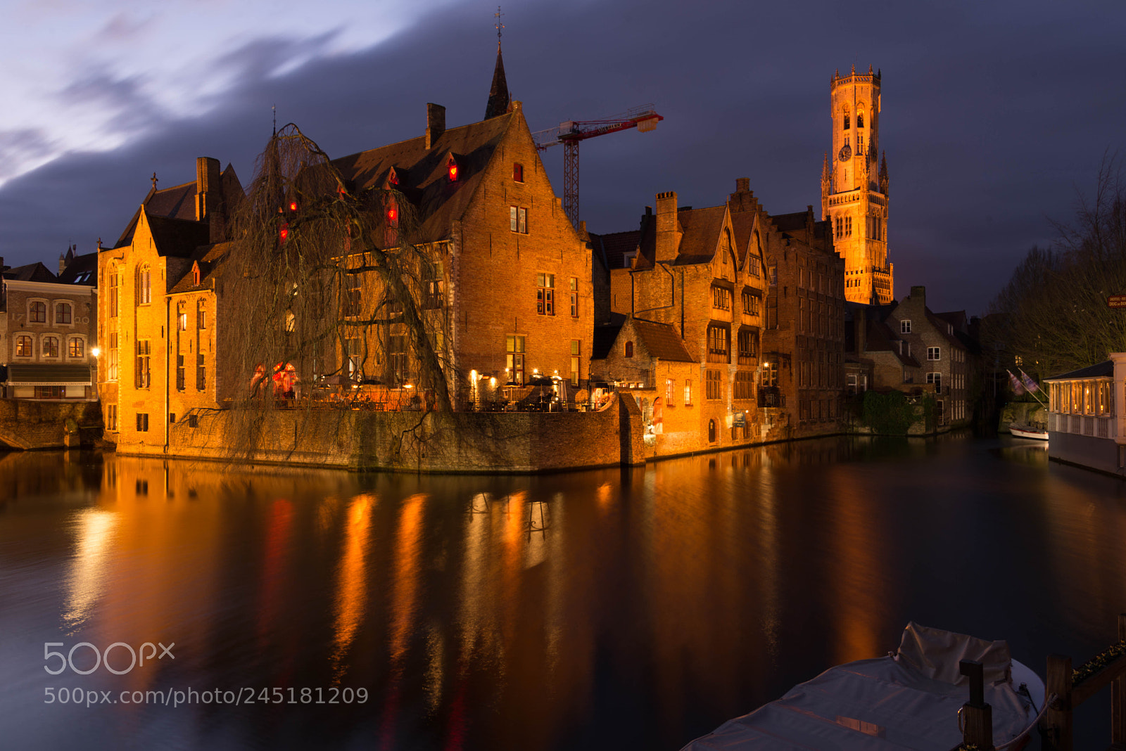 Nikon D610 sample photo. Brugge by night photography