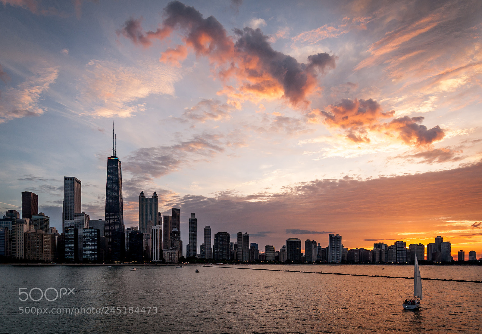Nikon D700 sample photo. Skyline sunset photography