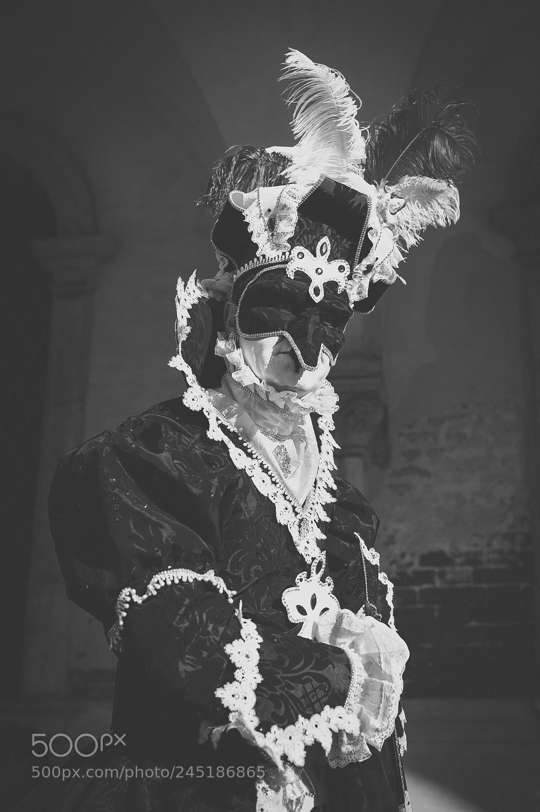 Nikon D700 sample photo. Masked man in venice photography