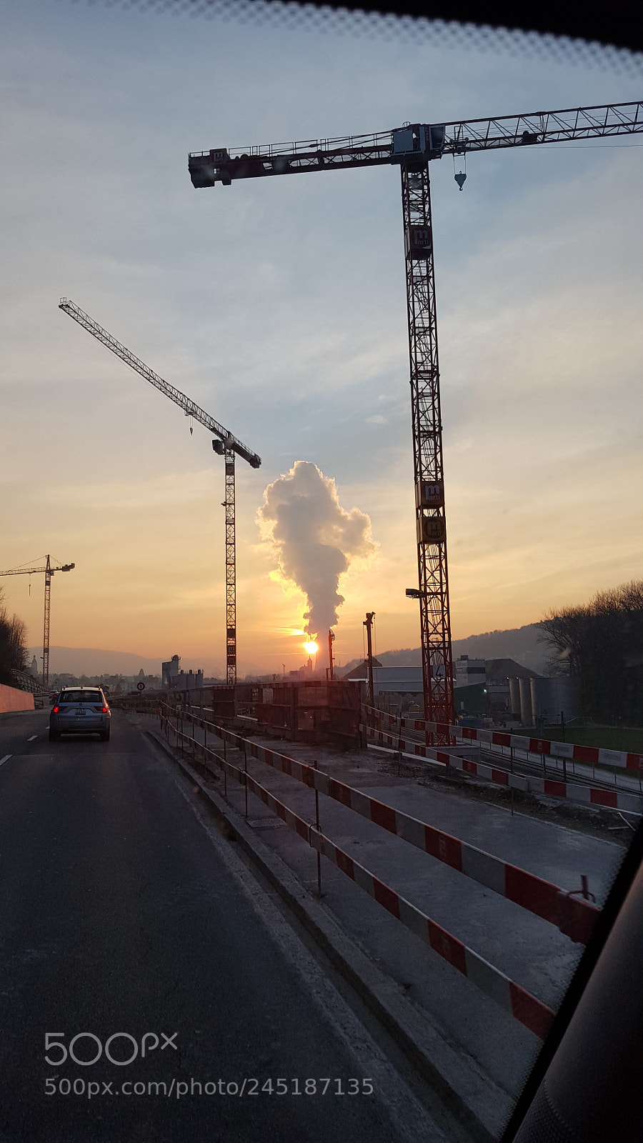 Samsung Galaxy S8 sample photo. Sunset behind the nuclear photography