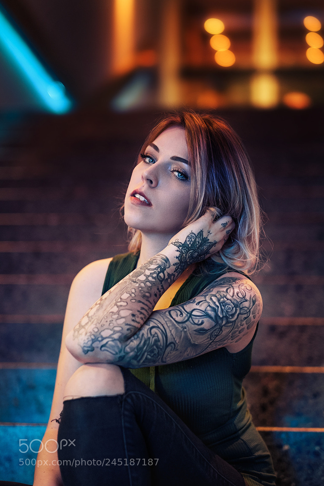 Fujifilm X-T1 sample photo. Portrait at bowling center photography