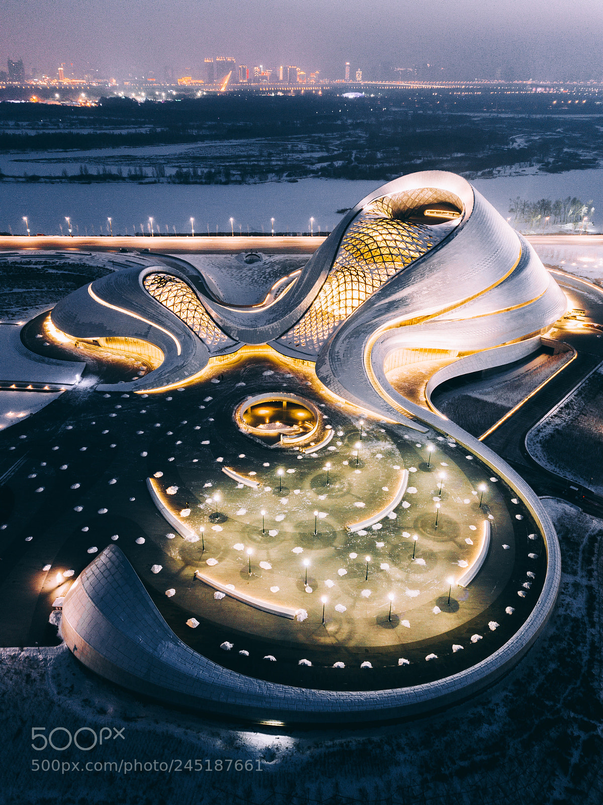 DJI FC220 sample photo. Harbin opera house photography
