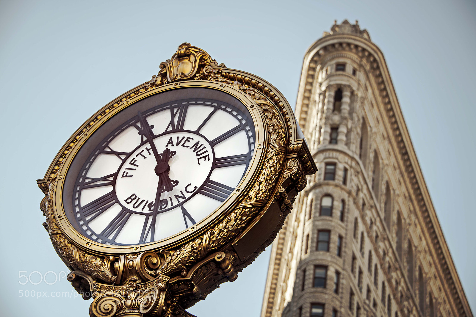 Nikon D850 sample photo. Flatiron district clock photography