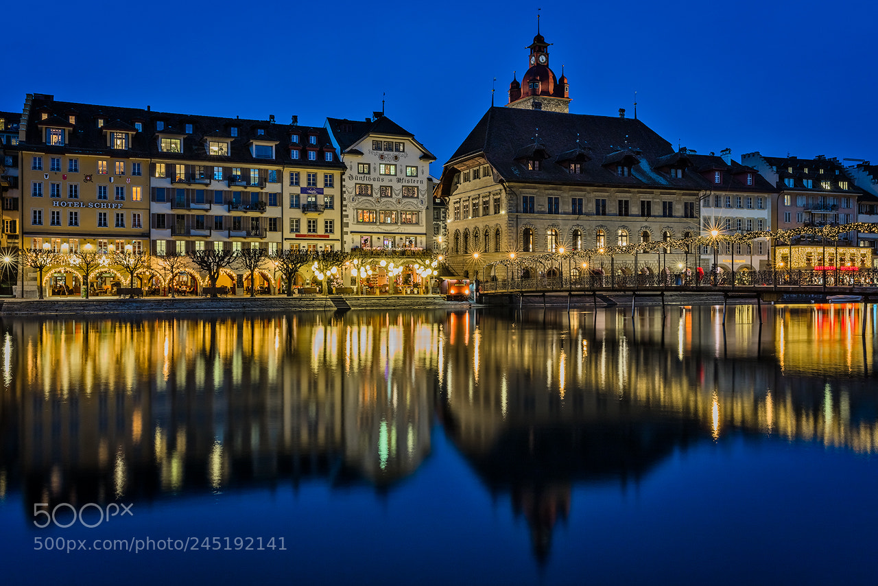 Canon EOS 5DS R sample photo. Blue hour lucerne old photography