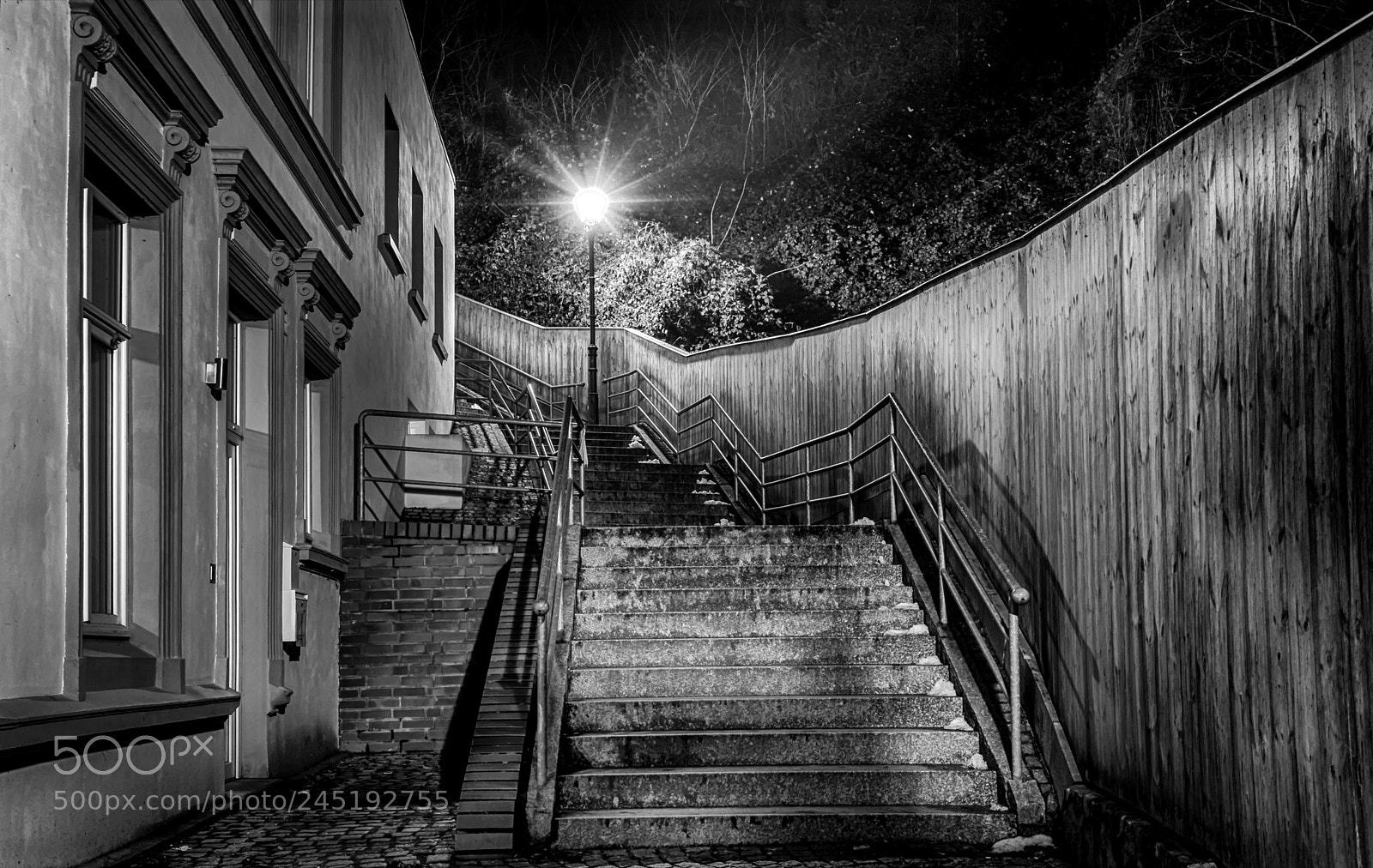 Nikon D7100 sample photo. Stairs at night photography