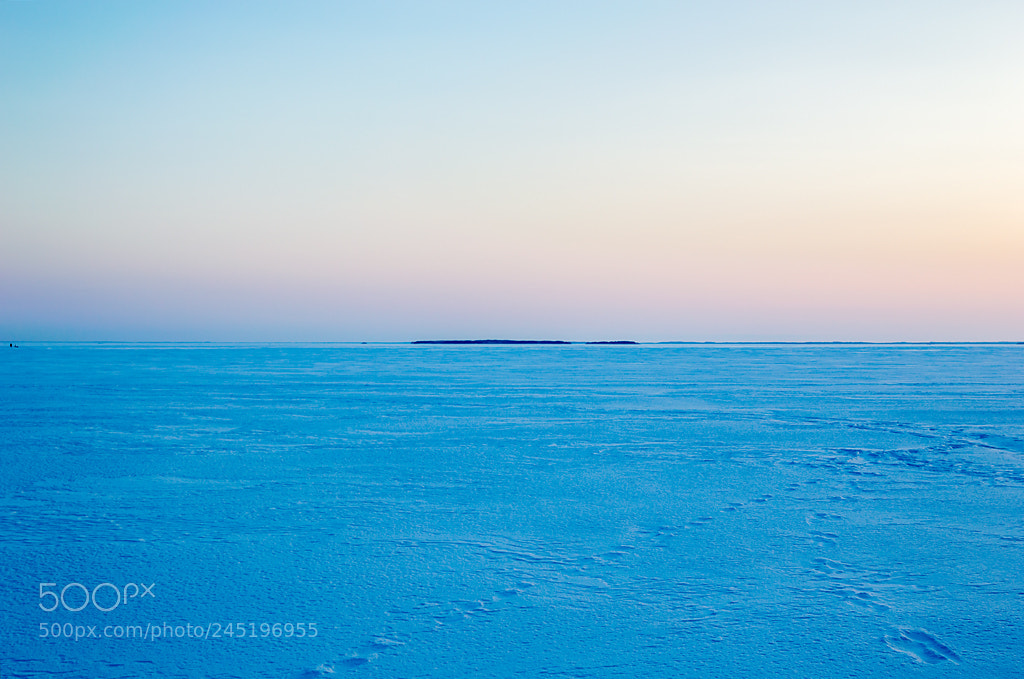 Nikon D3200 sample photo. Frozen lake - finland photography