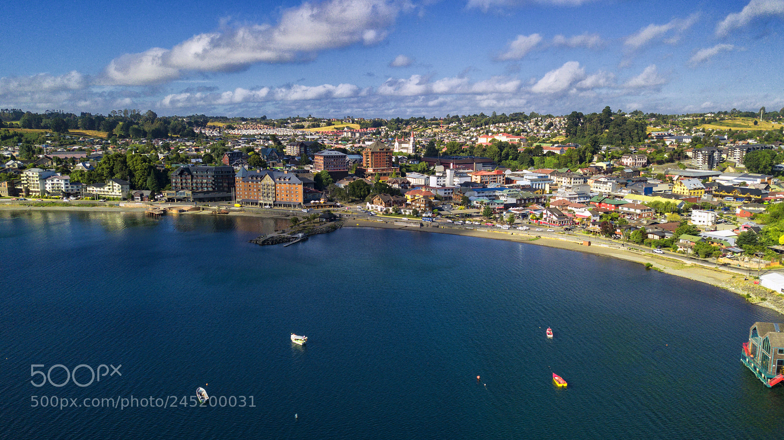DJI FC220 sample photo. Puerto varas seen from photography