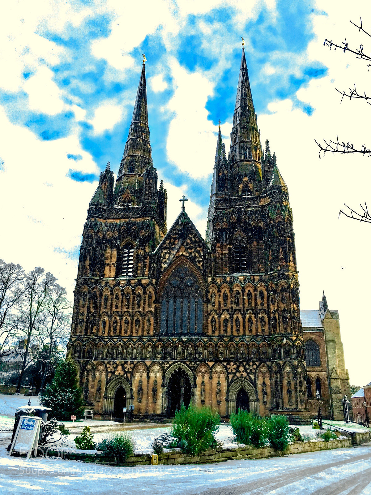 Apple iPhone 6 sample photo. Lichfield cathedral staffordshire england photography