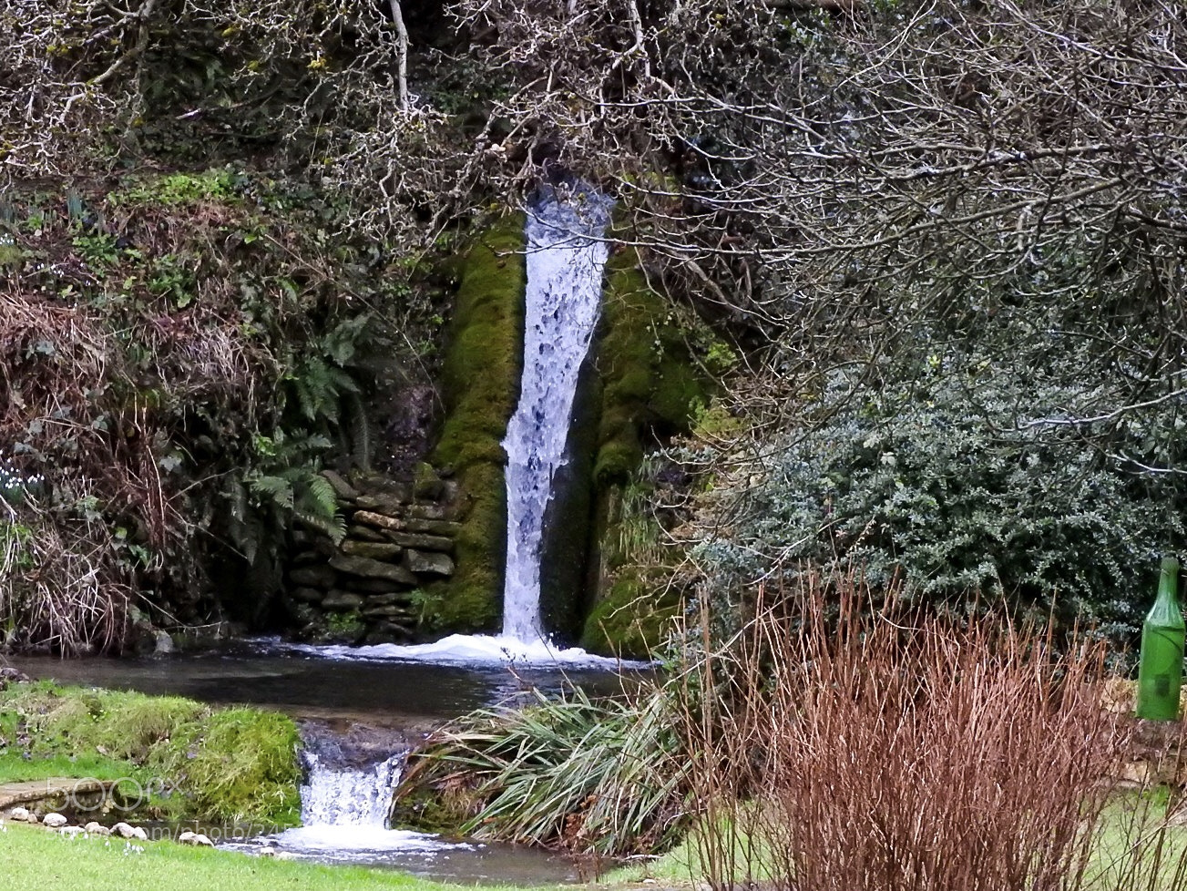 Nikon Coolpix P610 sample photo. Garden waterfall photography