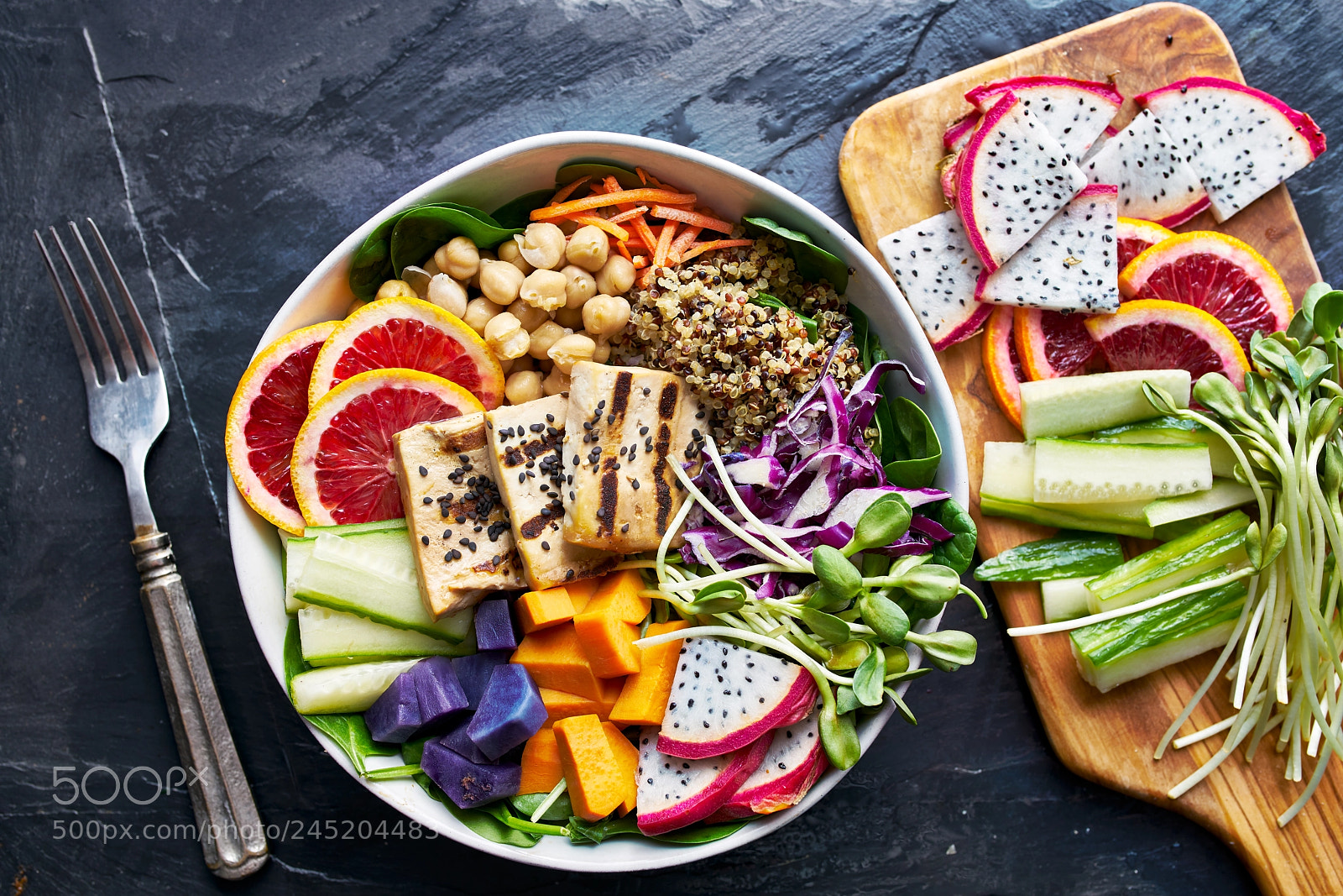 Sony a7R II sample photo. Healthy buddha bowl in photography