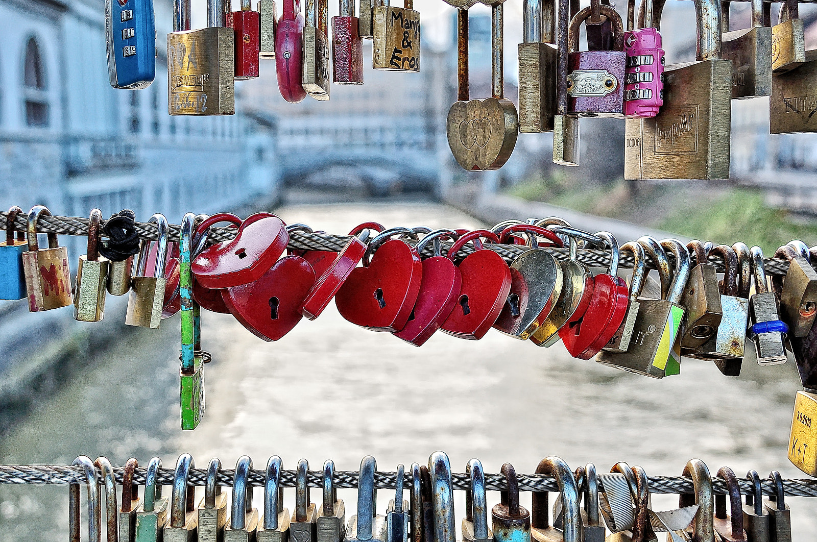 Nikon D5000 sample photo. Love padlocks photography
