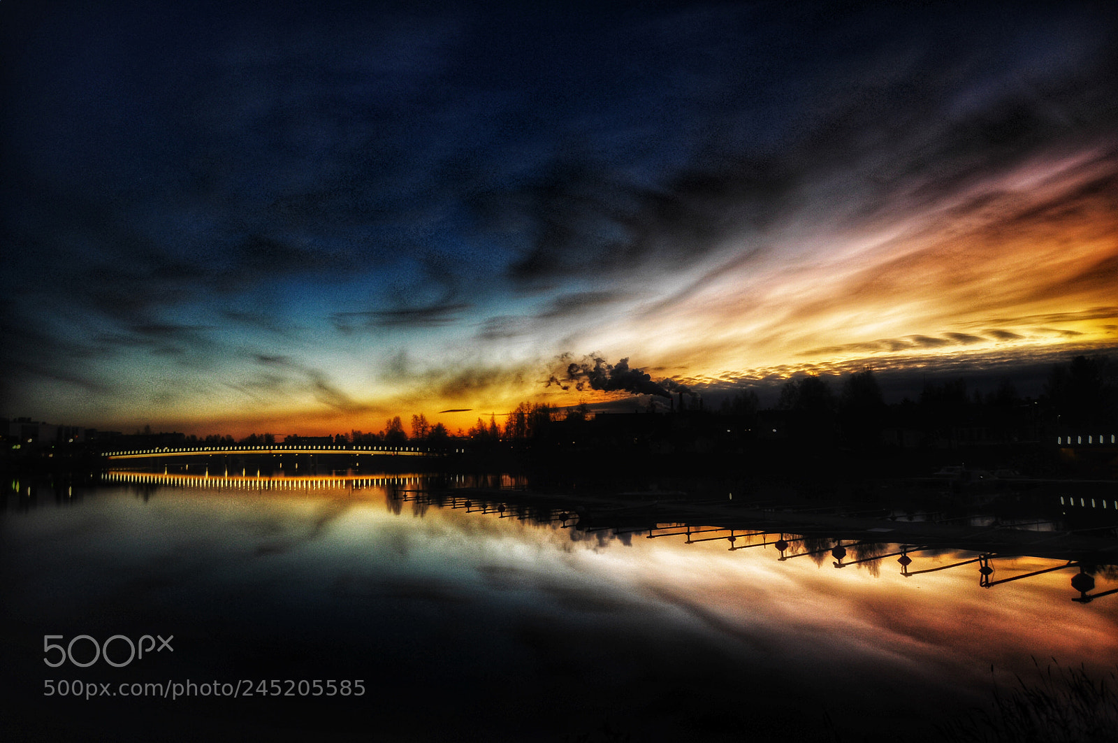 Nikon D5000 sample photo. Sunset on the oulujoki photography