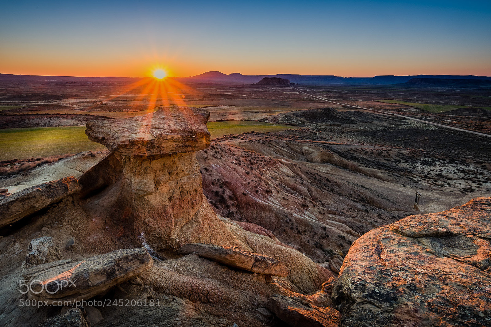 Nikon D810 sample photo. Sunrise at bardenas desert photography