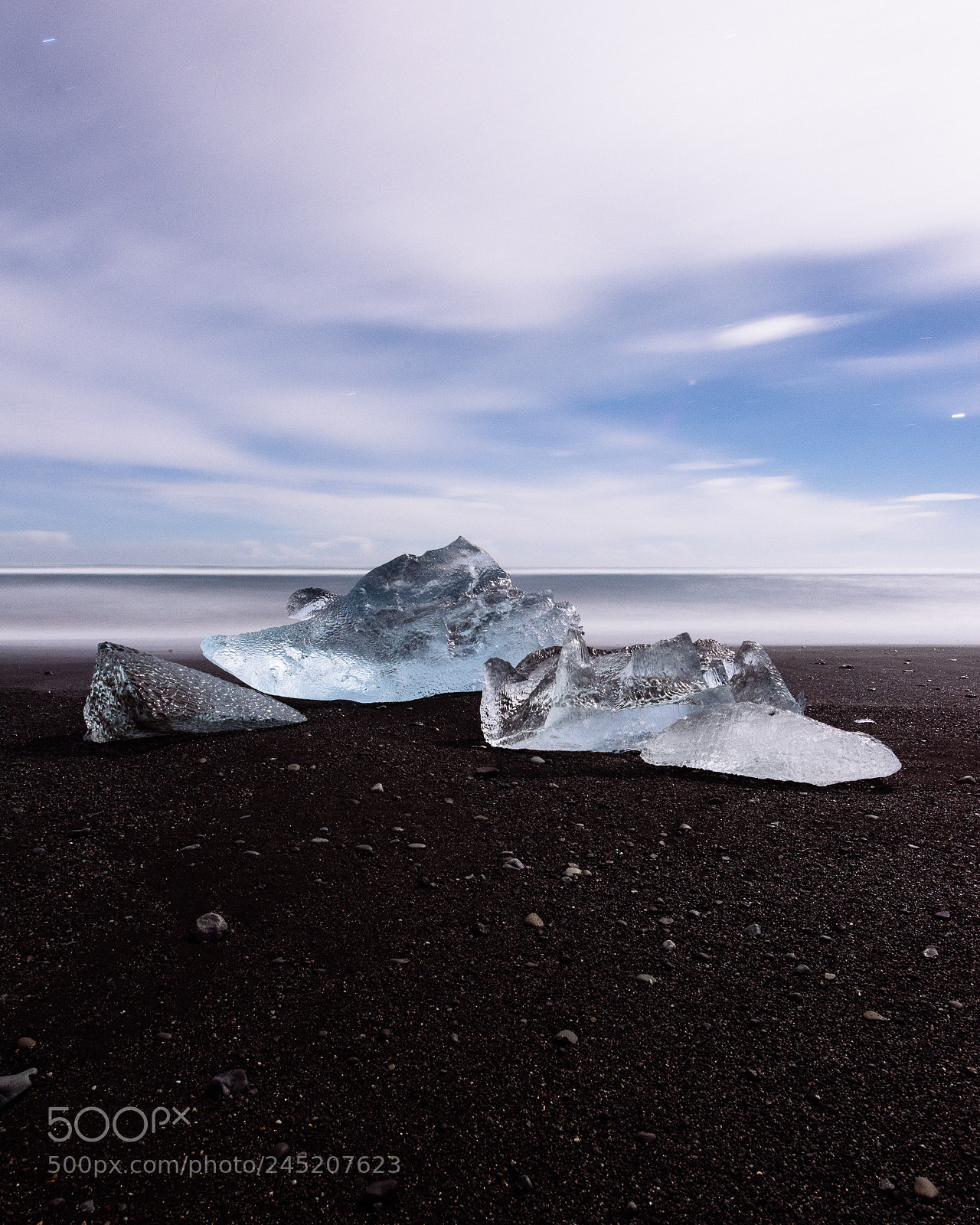 Nikon D810 sample photo. Ice lit by moon photography