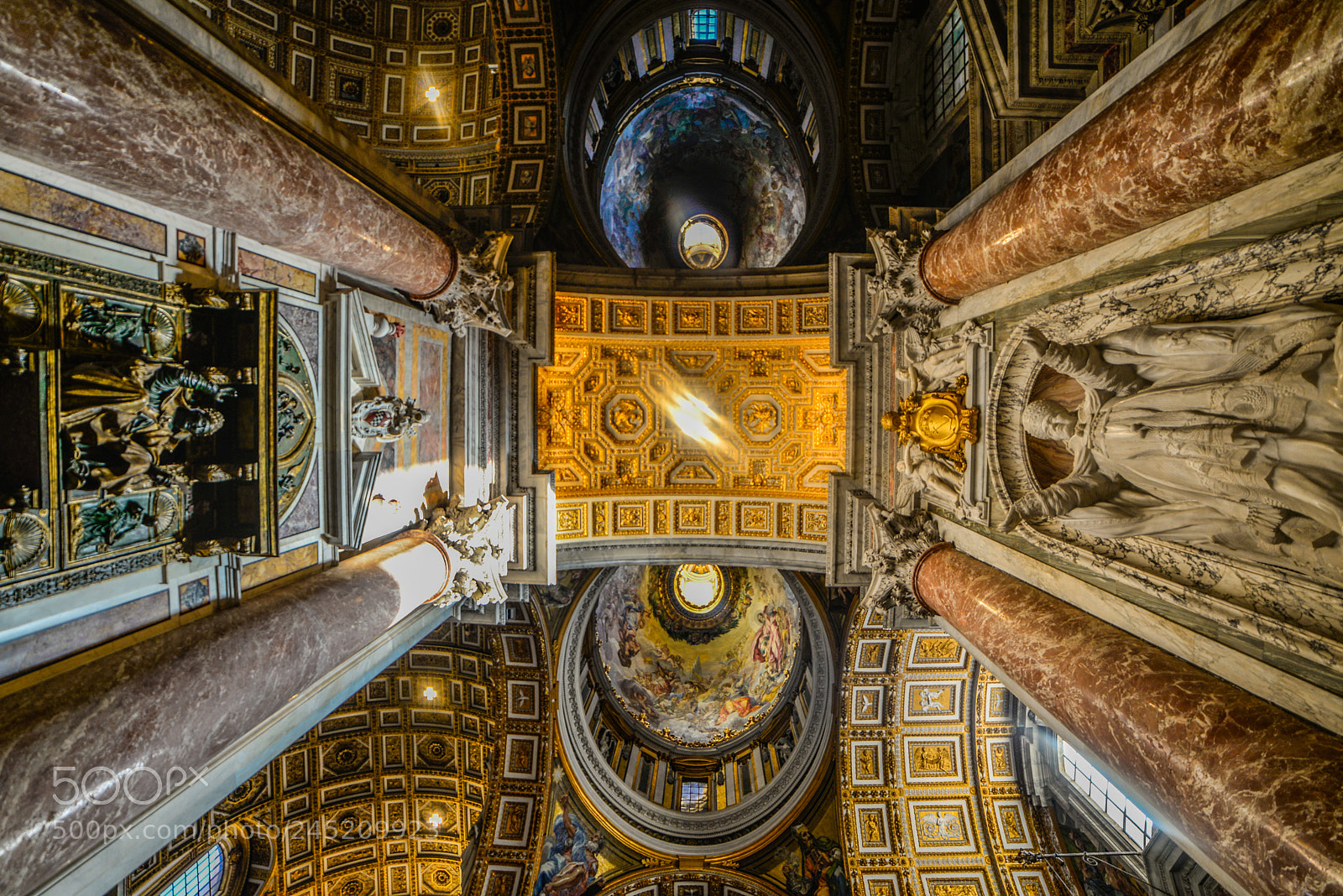 Nikon D610 sample photo. Ceiling of saint peter's photography